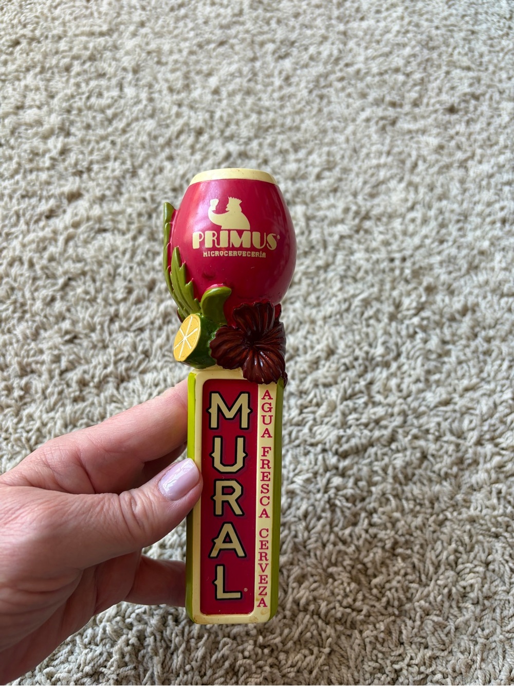 New Belgium Brewing Mural Agua Fresca Beer Tap Handle Watermelon Lime Primus G10